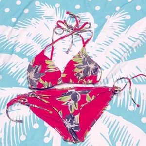 🔴 Tropical pink medium bikini